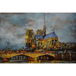 3D-Metallbild - Motiv: Notre Dame - 80 x 120cm