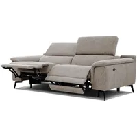 Relaxsofa, Taupe, Textil, Rechteckig, 212x82x103 cm, Wohnzimmer, Sofas & Couches, Sofas, Heimkino Sofas