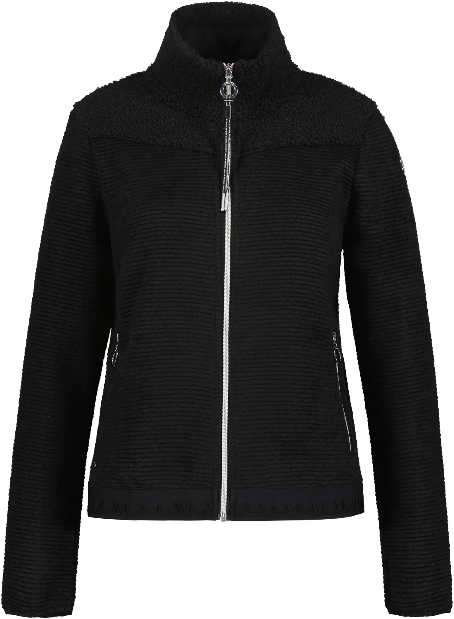 Strickfleecejacke LUHTA "D STRICKFLEECEJACKE JACKARBY", Damen, Gr. XXL, schwarz, Obermaterial: 100% Polyester, sportlich, Jacken