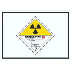 Schild radioaktive Stoffe Radioactive Symbol III-GELB A4 (210x297mm)