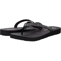 Skechers Damen Meditation-Lotus Bae Flipflop, schwarz, 39 EU - 39 EU