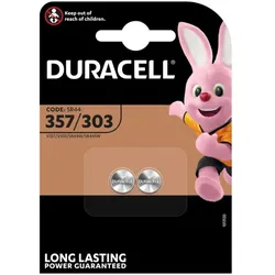2x Duracell Uhrenbatterie D357 AgO 1,55V 190mAh AgO