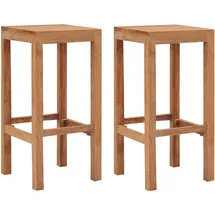 vidaXL Barhocker 2 Stk. Massivholz Teak