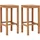 vidaXL Barhocker 2 Stk. Massivholz Teak