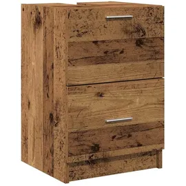 vidaXL Badezimmerschrank mit Tür Altholz 40x37x59 cm