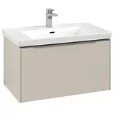 Villeroy & Boch Subway 3.0 Waschtischunterschrank C573L0VN 77,2x42,9x47,8cm, mit LED/Griff Aluminium glänzend, cashmere grey