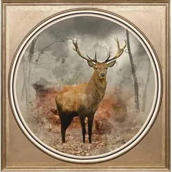 queence Acrylglasbild »Hirsch«, Kunst-Gemälde-Tiere-Hirsch-Hirsche-Hirschbilder-Wildtiere-Wald-Waldbilder, Fine Art-Print in Galeriequalität queence Farbe Bild(er): bunt