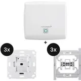 Homematic IP Access Point + Rollladenaktor für Markenschalter 3er-Set + Adapter