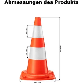 Wiltec Verkehrskegel 50 cm Rot