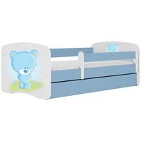 Raumhirsch furniture Kinderbett, Blau, Holzwerkstoff, Holzwerkstoff, 1 Schubladen, 80x180