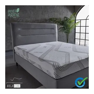 Gelschaummatratze AH24 Anti-Aging Milano Premium Visco Memory Foam & Gelschaum Matratze, ARGAHOME, 24 cm hoch, (Doppelseitige Boxspringmatratze mit zwei Liegehärten, Versteppter Anti -Aging Bezug mit Vitamin E Aloe Vera und Jojobaöl), 100x200 100 cm x 200 cm x 24 cm