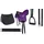 HKM Shettysattel Set Beginner Violett