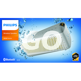 Philips TAS4807W/00 Bluetooth Lautsprecher, Weiß, Wasserfest