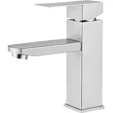 Homelody - Badezimmer-Wasserhahn Zwei-Wege-Waschtischmischer für Badezimmer Edelstahl-Waschtischarmatur Klassischer Gebürsteter Waschtisch-Wasserhahn