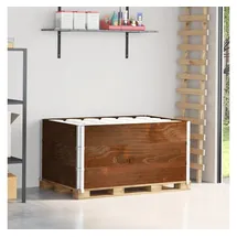 vidaXL Paletten-Aufsatzrahmen 3 Stk. Braun 120x80 cm Massivholz Kiefer