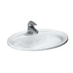 LAUFEN Pro B Einbau-Waschtisch 8139510001041 56x44 cm, Einbau von oben, weiß, 1 Hahnloch