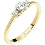 ELLI PREMIUM Ring gold / weiß 56
