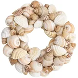 Dehner Kranz Muschel, ca. Ø27 cm, Natur, Weiß