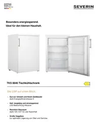 Kühlschrank +Gefriert weiß SEVERIN TKS 8846 1206/56cm