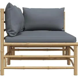 vidaXL Garten-Lounge-Set 2-tlg. dunkelgrau Bambus