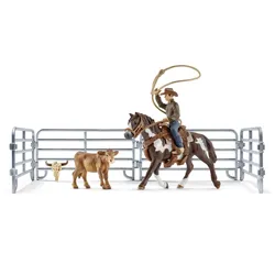 Team roping mit Cowboy Modell von Schleich