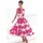 vivance by lascana Maxikleid Bedruckt Creme/Berry 42
