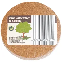 Global Partner Import von Nonfood-Waren GmbH Gläseruntersetzer Kork 6er