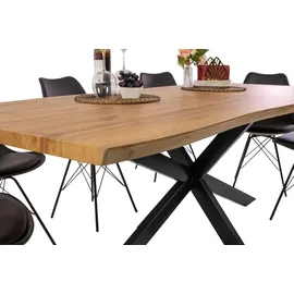 möbelliebling JOSY 240 x 77 x 100 cm Wildeiche schwarz