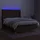 vidaXL Boxspringbett mit Matratze & LED Dunkelbraun 140x200 cm Stoff
