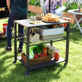 Outsunny Grillwagen schwarz