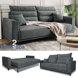 Vicco VitaliSpa Sofa Caprioli Anthrazit Schlaffunktion 236x100 cm