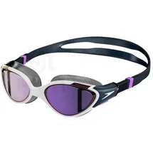 Speedo Biofuse 2.0 Mirror Schwimmbrille blau rosa weiß One Size