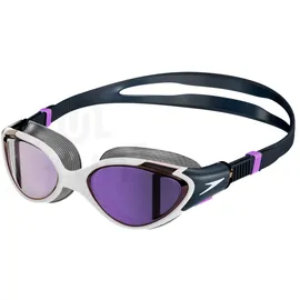 Speedo Biofuse 2.0 Mirror Schwimmbrille blau rosa weiß One Size