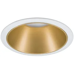 Paulmann LED Einbauleuchte 3-Step-Dim Cole Coin   IP44 rund 88mm  Coin 6W 470lm 230V dimmbar 2700K Weiß matt#Gold matt 93405