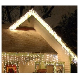 FHS International LED Eisregen-Lichterkette 960 warmweisse LEDs 24,0m Außen - Innen