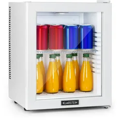 Klarstein Brooklyn 24 Mini-Kühlschrank Glastür LED Ablage Weiß