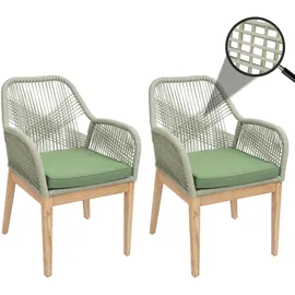 Proregal Gartenstuhl 58 x 59 x 85 cm grün 2 St.