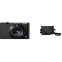 Sony RX100 V | Premium-Kompaktkamera & LCJ-RXK Schutzhülle für Kameras der RX100-Serie schwarz