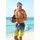 Buffalo Badeshorts grau-gelb M