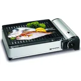 Kemper Smart BBQ tragbarer Gasgrill silber