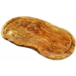 Tranchierbrett OLIVENHOLZ-ERLEBEN, braun, H:2cm L:44cm, Olivenholz, Schneidebretter, mit Saftrille