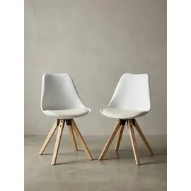 KADIMA DESIGN Esszimmerstuhl Lund Kunstleder weiß 2er Set