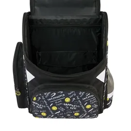 Goldkids 4er-Set Schulranzen Emoji Motiv Schwarz/Bunt