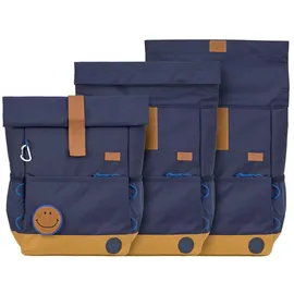 Lässig Kinderrucksack mit Brustgurt Freizeitrucksack wasserabweisend, 15 Liter/Medium Rolltop Backpack navy