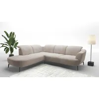 sit&more Ecksofa SIT & MORE "Zoe", grau (elefant), B:300cm H:87cm T:267cm, 100% Polyester, Sofas, Ecksofa, ink.Sitztiefenverstellung, wahlweise mit Kopfteilverstellung