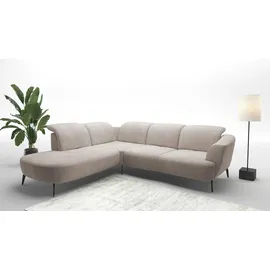 sit&more Ecksofa SIT & MORE "Zoe", grau (elefant), B:300cm H:87cm T:267cm, 100% Polyester, Sofas, Ecksofa, ink.Sitztiefenverstellung, wahlweise mit Kopfteilverstellung