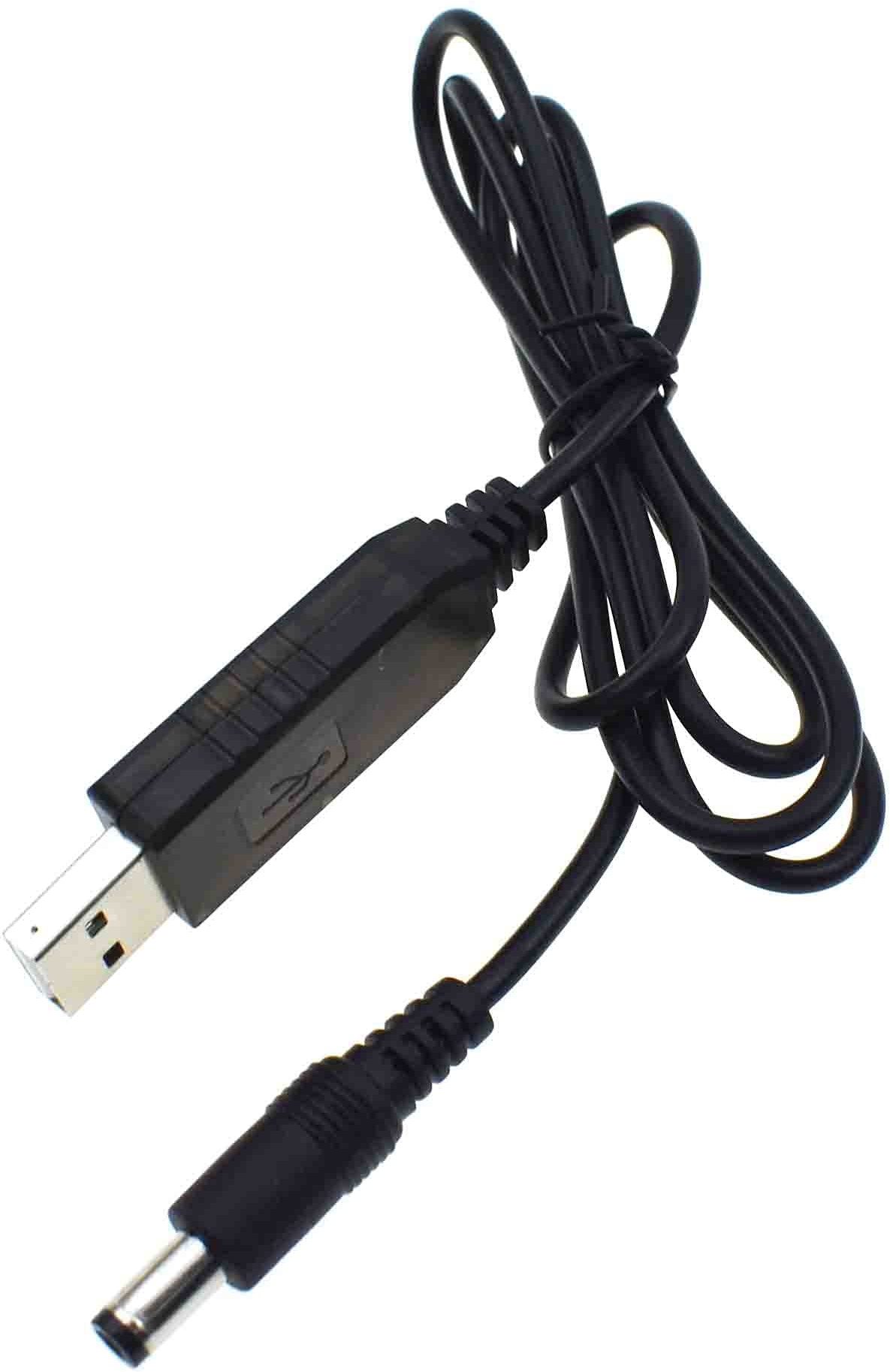 USB Power Boost USB-Kabel DC 5 V auf 9 V/12 V 1 A 2,1 x 5,5 mm Konverter Adapter (5 V auf 12 V Kabel)