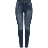 Only Blush Ankle Skinny Jeans in Blue Black-M-L34