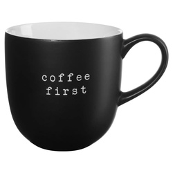 ASA Selection Kaffeetasse HEY!, Schwarz – New Bone China – 350 ml