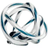 Hay Glasknoten, Glas, blaugrün und weiß, 20 cm